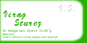 virag sturcz business card